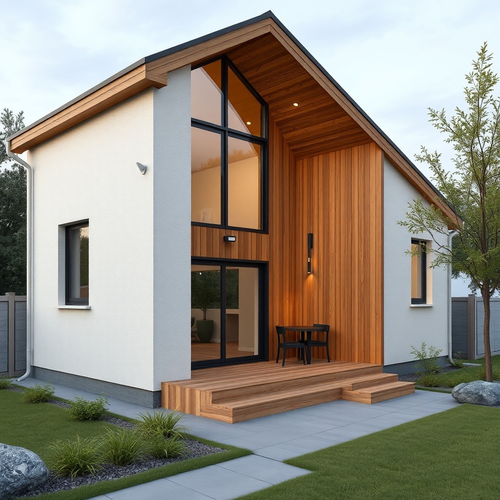 Karmod 72m2 prefabrik ev kış manzarası